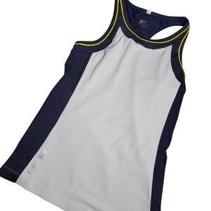 Tail Womens Racerback Activewear Tank Top Navy White Yellow XS AC3085-5343